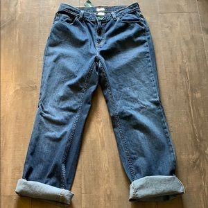 LLBean Dark wash Mom Jeans